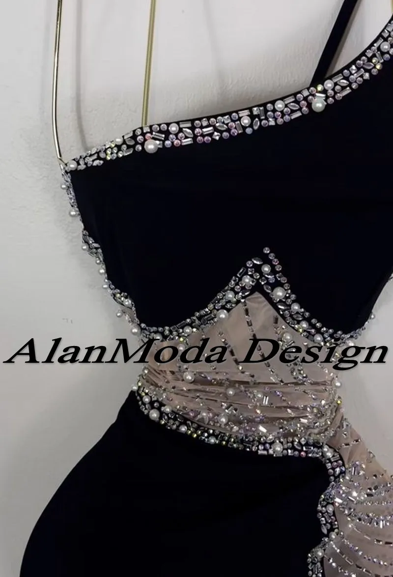 Little Black Dress For Women Beading Birthday Dresses 2024 Customized Luxury Short Prom Gowns Mini Cocktail Party Wear