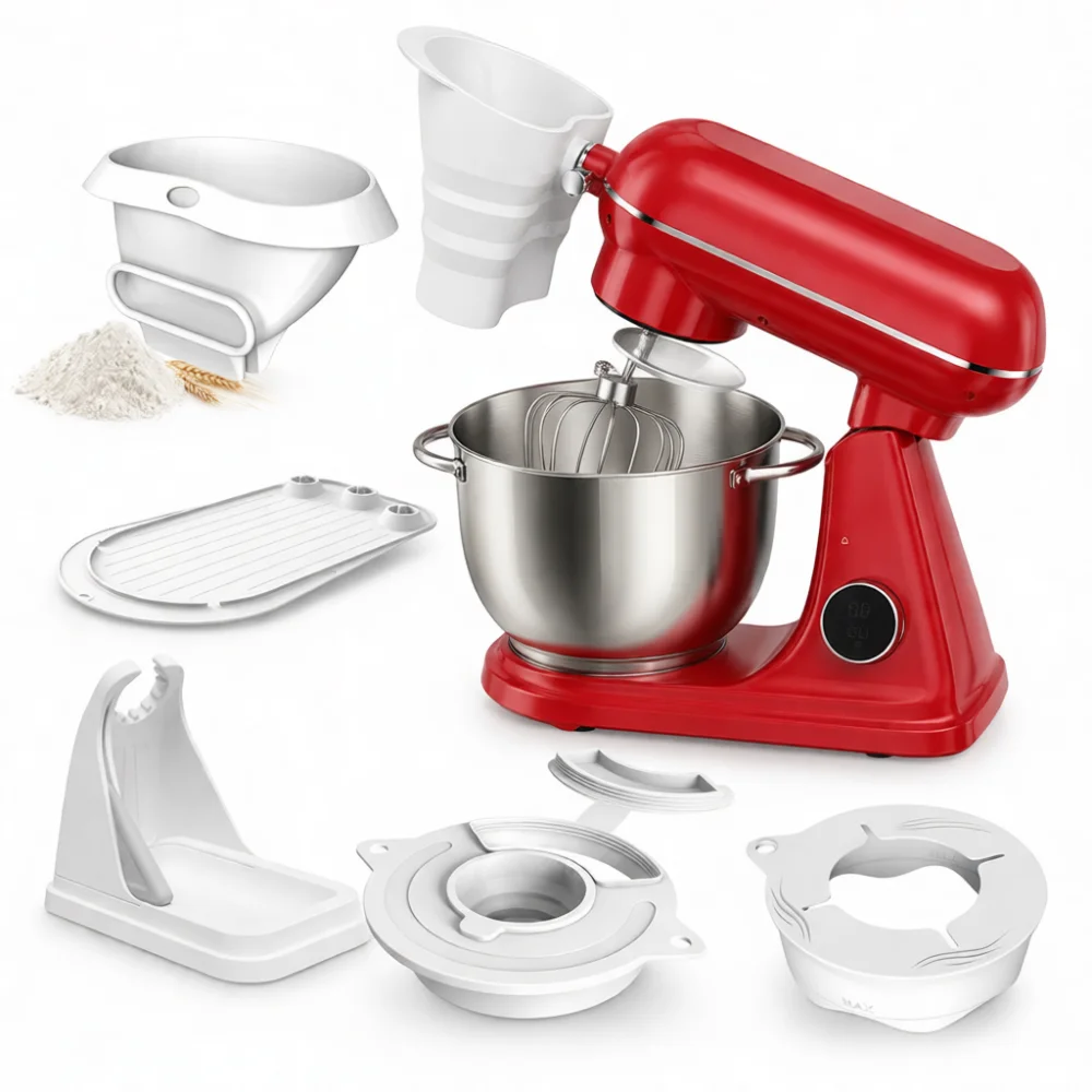 Baking Gadget Kit Mixer Splatter Shield Flour Pouring Funnel Anti Slip Mat For Kitchenaid Home Kitchen Accessories