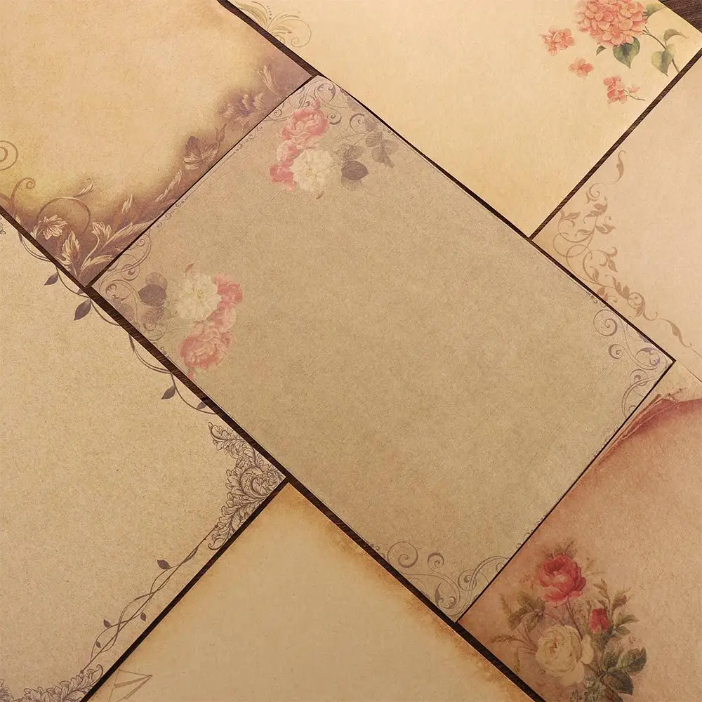 Love Letter Brown Craft Paper with Rope Letter Paper Valentine's Day Letter Pad Writing Paper Retro Vintage Envelope