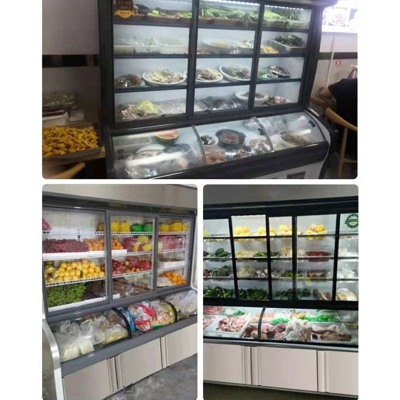 Đặt Hàng Tủ Malatang Thương Mại Màn Hình Tủ Lạnh Làm Lạnh Tươi Hơn Dọc Tủ Lạnh