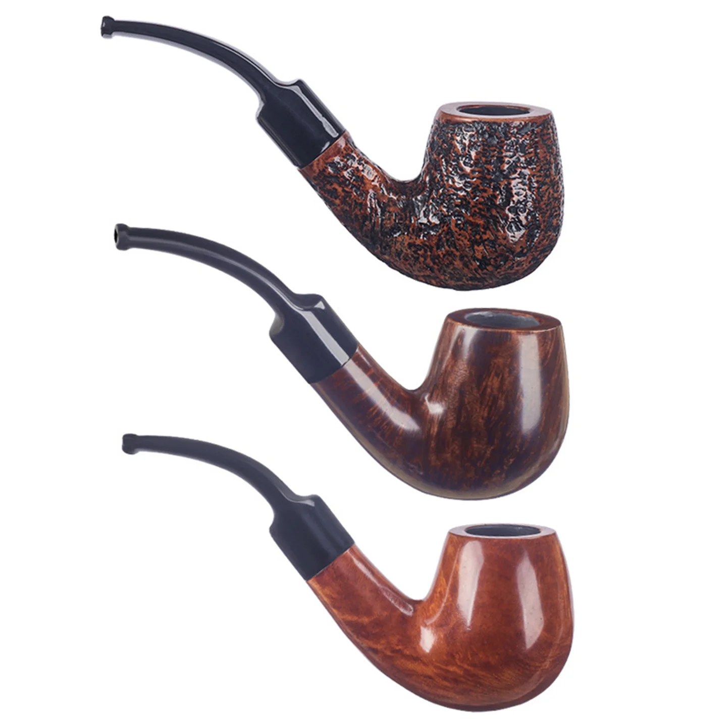 

Briar Wood 9mm Filter Cut Tobacco Pipe Retro Gentleman Bent Type Handmade Smoking Pipe With Accessory Father's Gift