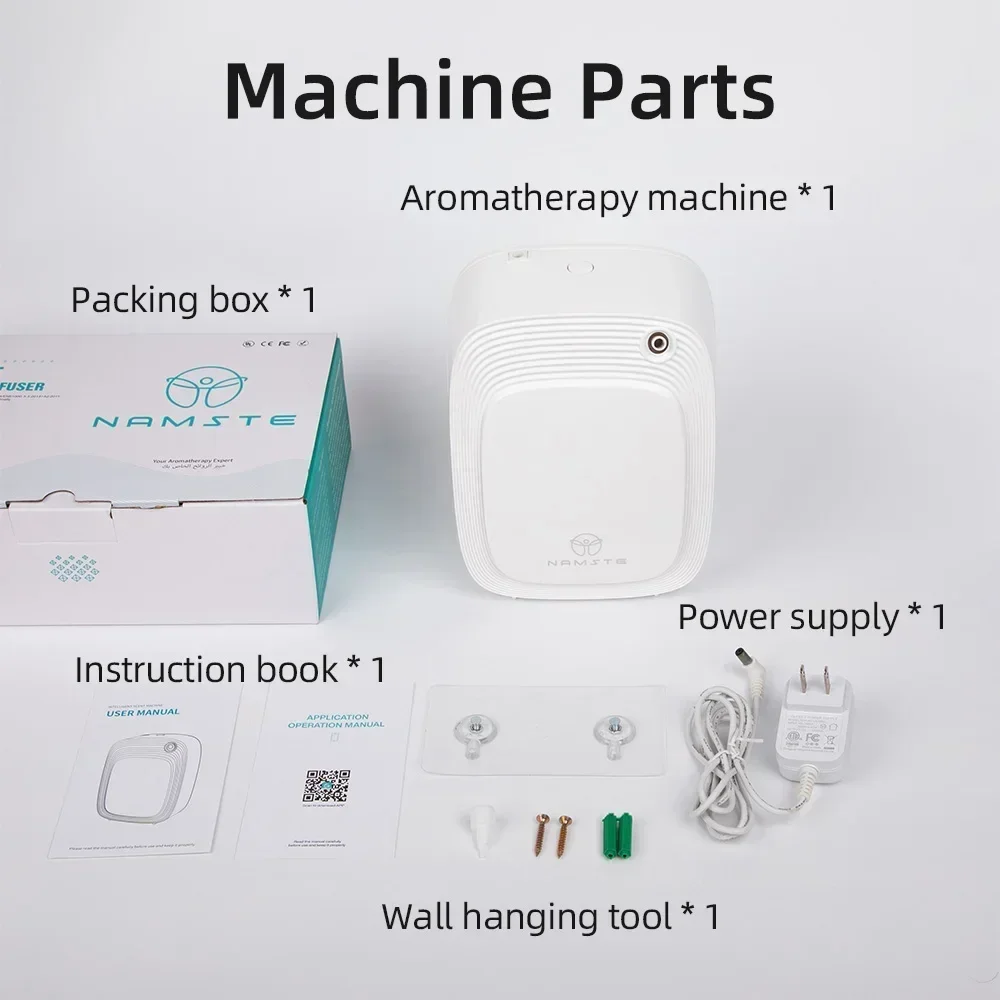 NAMSTE-difusor de Perfume eléctrico para el hogar, fragancias aromáticas, Combo de aceites esenciales de 100ML, ambientador, WIFI, 1000m ³