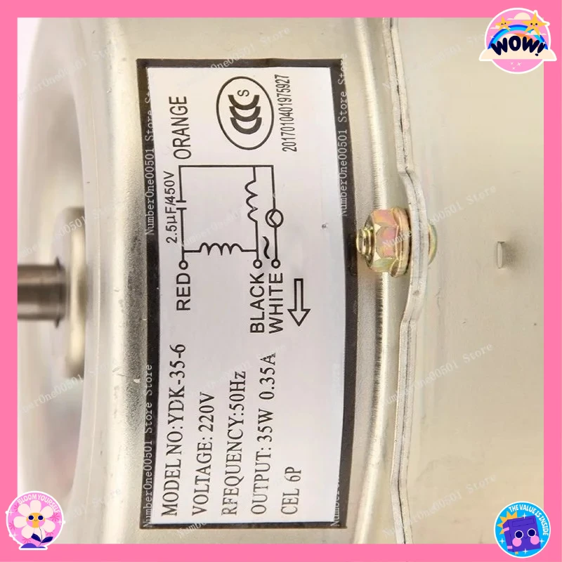 

Подходит для внешнего двигателя кондиционера Chigo YDK-35-6, прямого вращения, 35 Вт, внешний вентиляторный двигатель, наружный вентилятор.