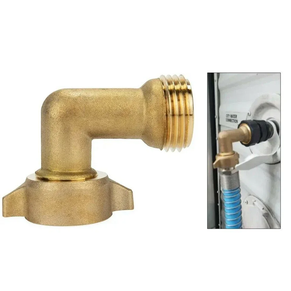 1 pz tubo dell'acqua gomito ad angolo di 90 gradi RV Camco rimorchio gomito in ottone raccordo connettore accoppiatore viaggio Camper accessori parte