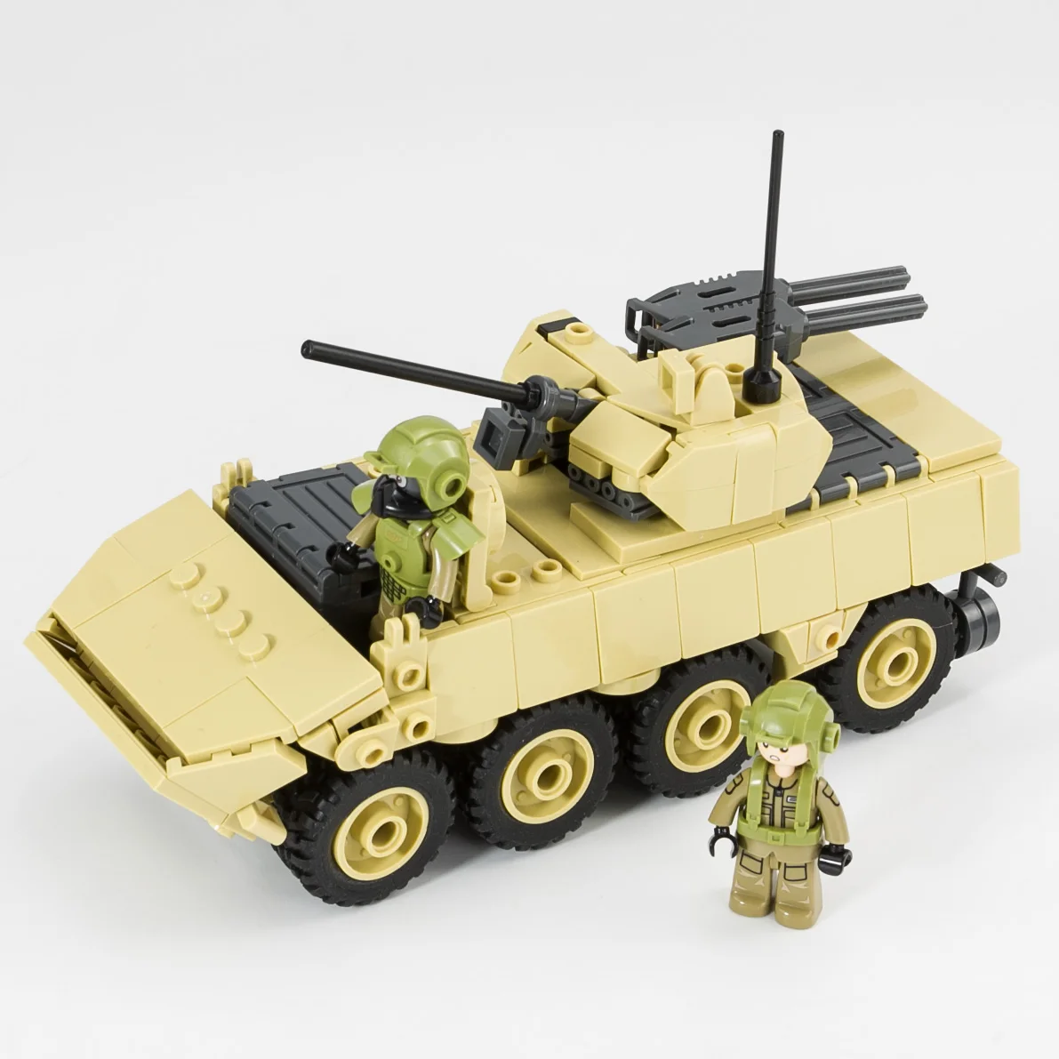 新型2025装甲歩兵戦闘車ホイール組立ブロック重火力陸軍zbl9スタイル戦車おもちゃ（男の子向け）