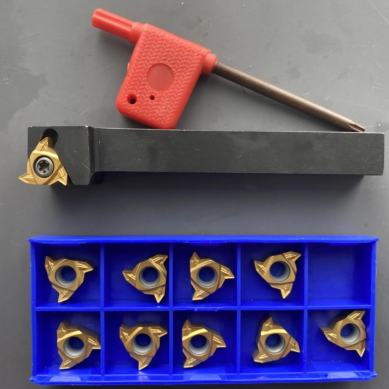 SER 1212H16 External thread turning tool holder +10pc 16ER G60P thread inserts CNC