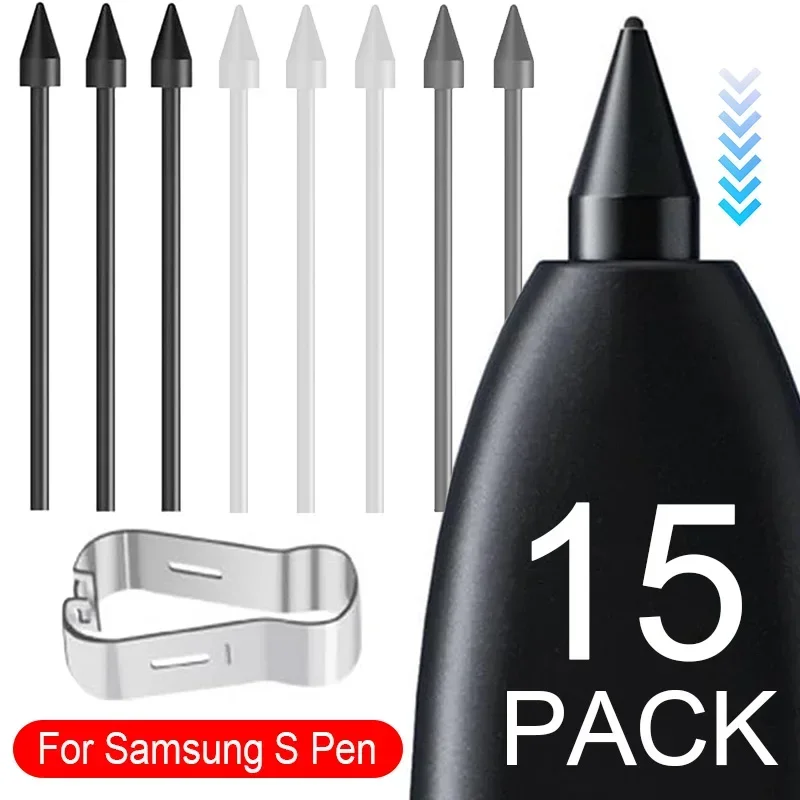 Touch Stylus S Pen Tips Replacement Nibs With Clip For Samsung Galaxy S24 S24Ultra Tab S9 S9U S9FE S Pencil Metal Spare Nib