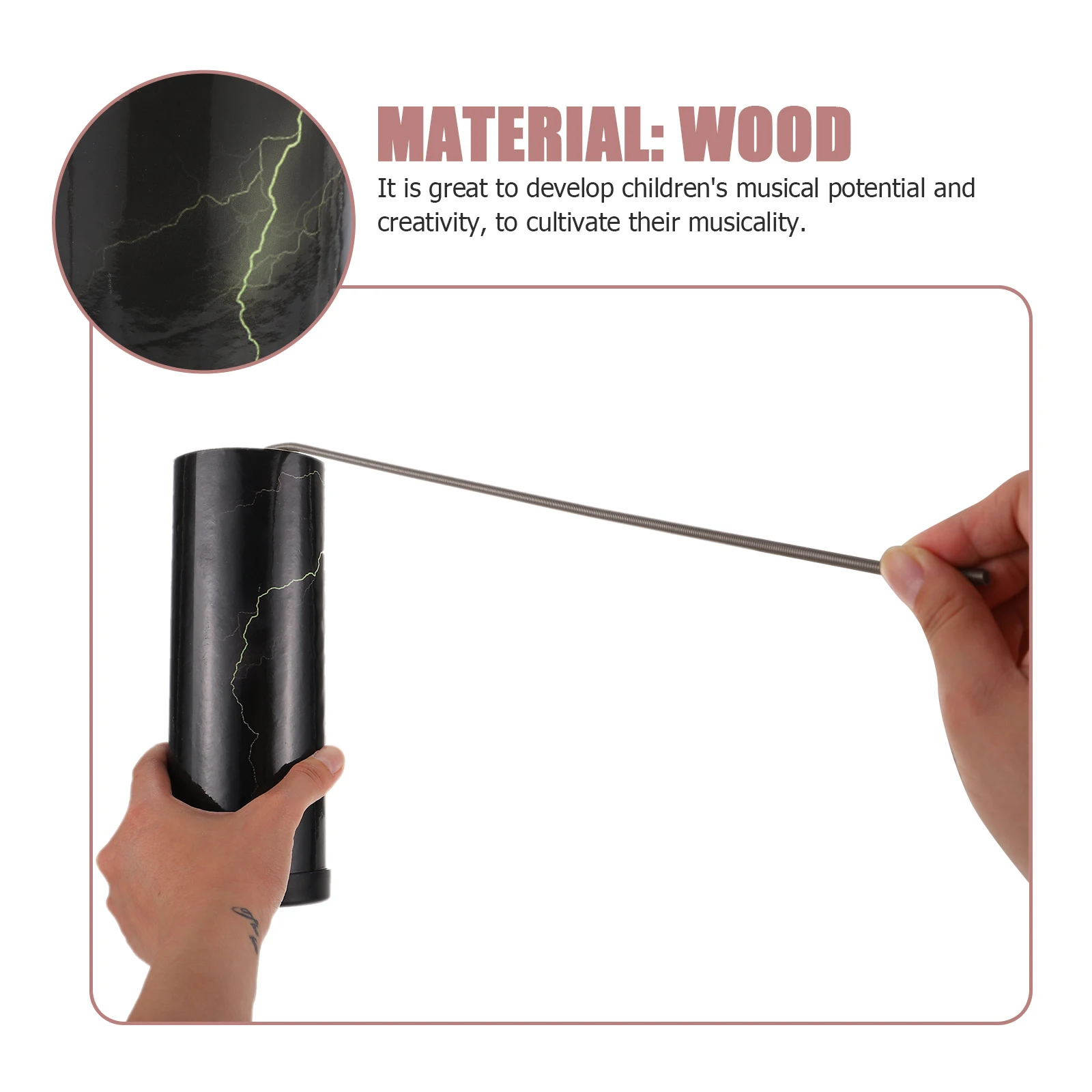 

Thunder Drum Percussion Toy Instrument That Produces Sound Maker Music Metal Spring Effect Practical Portable
