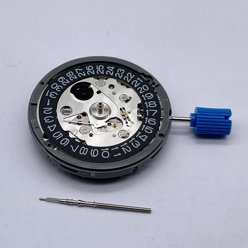 Imagen 2 del producto Original Japón NH35 movimiento mecánico automático rueda de fecha negra texto blanco 24 joyas Mod reemplazar mecanismo NH35A Tmi mejor valorado