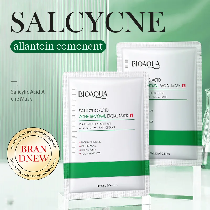 5/10pcs BIOAQUA Salicylic Acid Acne Removing facial mask Acne Treatment Moisturizing Brightening skincare Face Mask Skin Care view 2