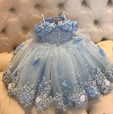 

Gorgeous and elegant girl's beauty pageant dress, handmade custom dress, baby's first birthday gift, girl's first Christmas dres