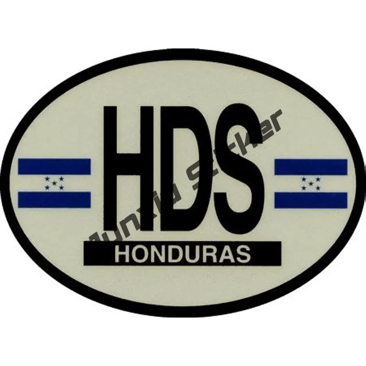 온두라스 국기 엠블럼 비닐 스티커 불꽃이있는 온두라스 해골 국가 코드 플래그가있는 타원형 HN 스티커 내구성과 고품질
