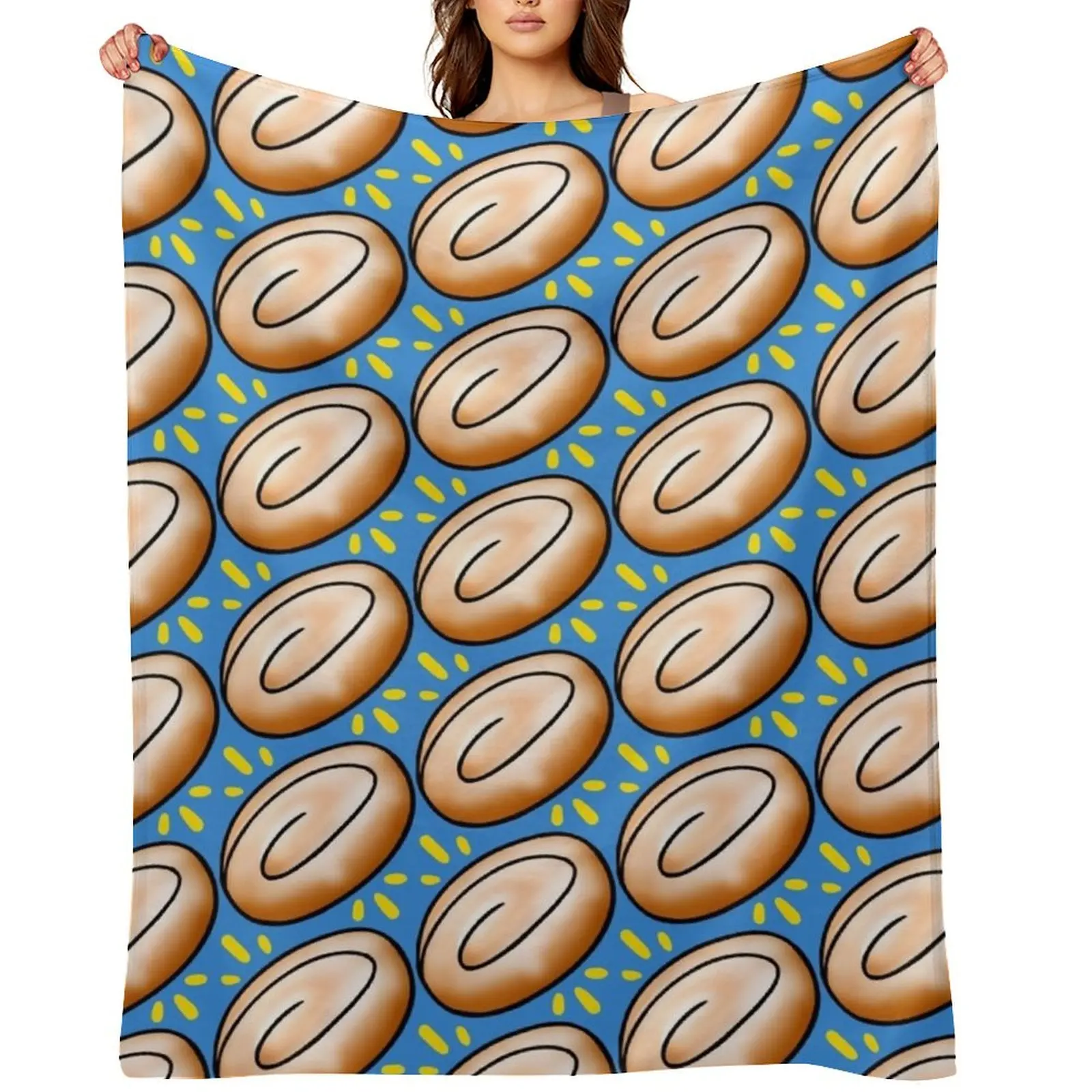 Honeybun Emote Throw Blanket Hair Picnic Soft Big Kid'S Blankets