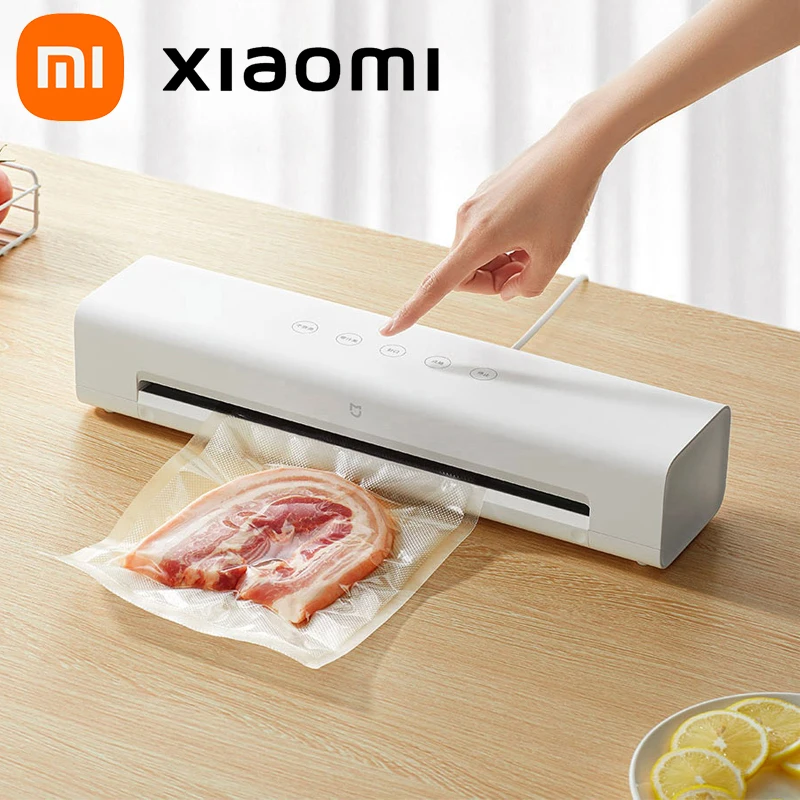 XIAOMI MIJIA Vacuum Sealers Machine 220V With Free 10pcs Vacuum Bags For Kitchen Household Food Vacuum Sealer Packaging Machine