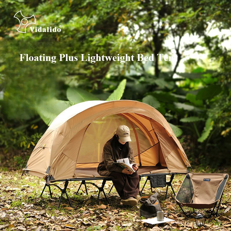 Vidalido Outdoor Camping Floating Island Plus Camping Bed Lightweight Sleeping Net Anti Mosquito Portable Aluminum Alloy Pole