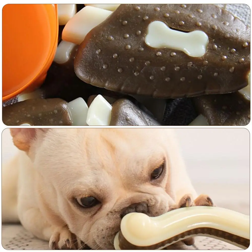 Dog Gum-chewing Toy Strong Pet Teeth And Jaw Relieves Stress Beef Flavored Bone Tools Tooth-cleaning Toys For Dog Entertain P3Z0