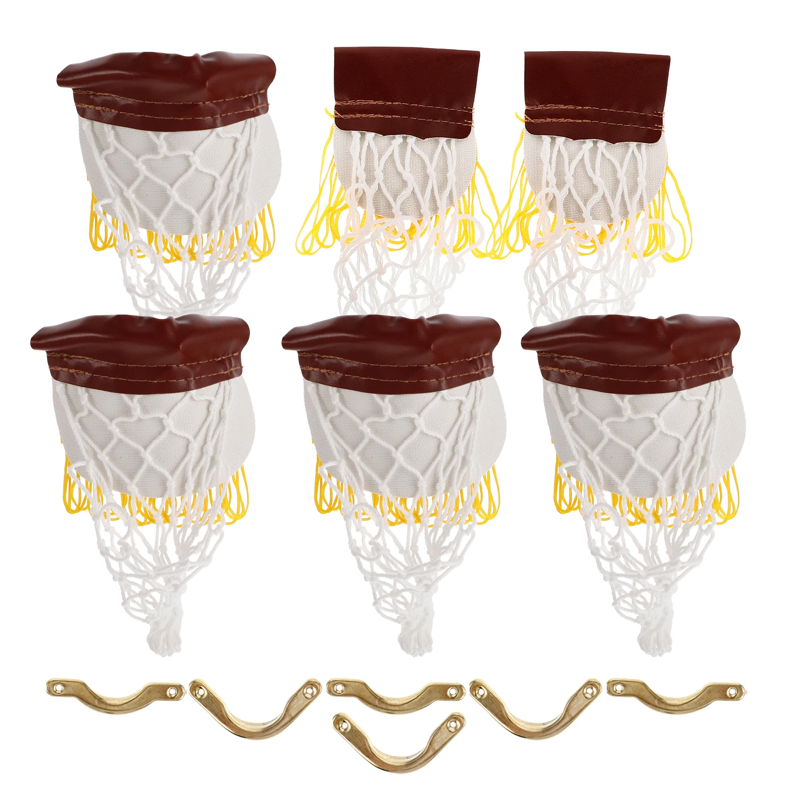 

6 Sets Mini Billiard Table Mesh Bag Mouth Iron Storage Pocket Ball Basket Drop Port 177 Edge Corner Net Home Use Pool Balls
