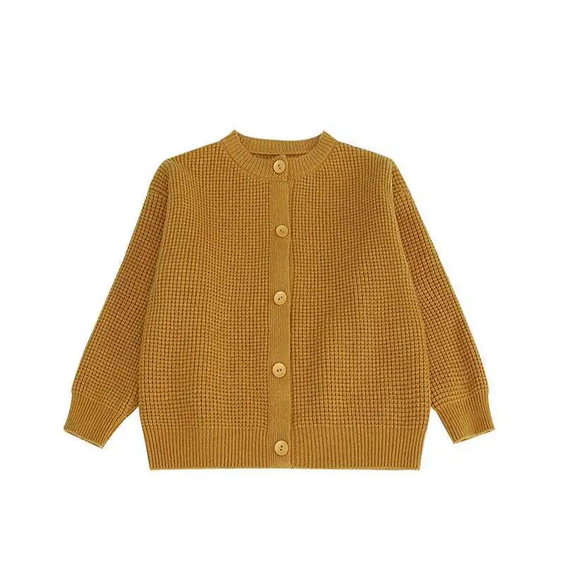 

New Arrival Boys Knitted Sweaters Coat Preppy Style Kids Pure Color Knitwear Clothes Pure Color Teenage O-neck Cardigans Tops