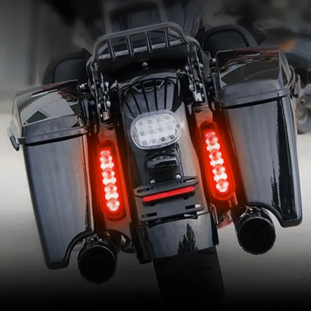 Rear Saddlebag Filler Insert LED Brake Light For Harley FLHT FLHTCU FLHTCUI FLHTCUL FLHTK FLHTKL FLTRK FLTRXST FLHR FLHRI FLHXST