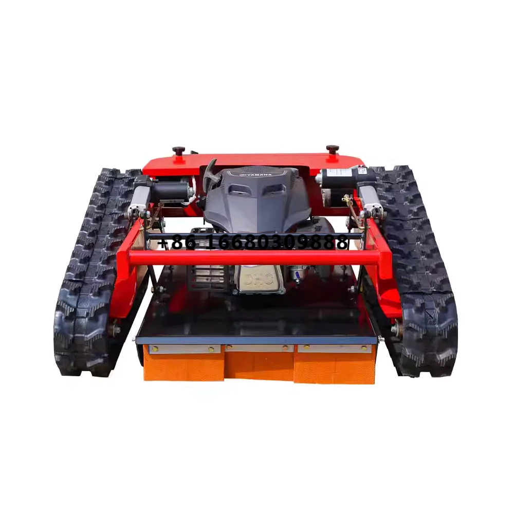 Manufacturer's Remote Control Cordless 125cc All-Terrain Automatic Weeding Machine Mountainous Crawler Fruit Garden