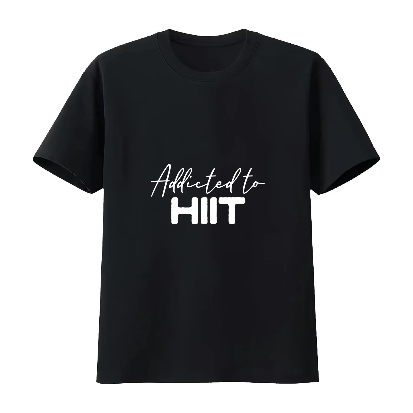 HIIT Athleth Gift for Women Burpees T-Shirt Summer Casual Cotton Tee Oversized Streetwear Tops Vintage Graphic Print