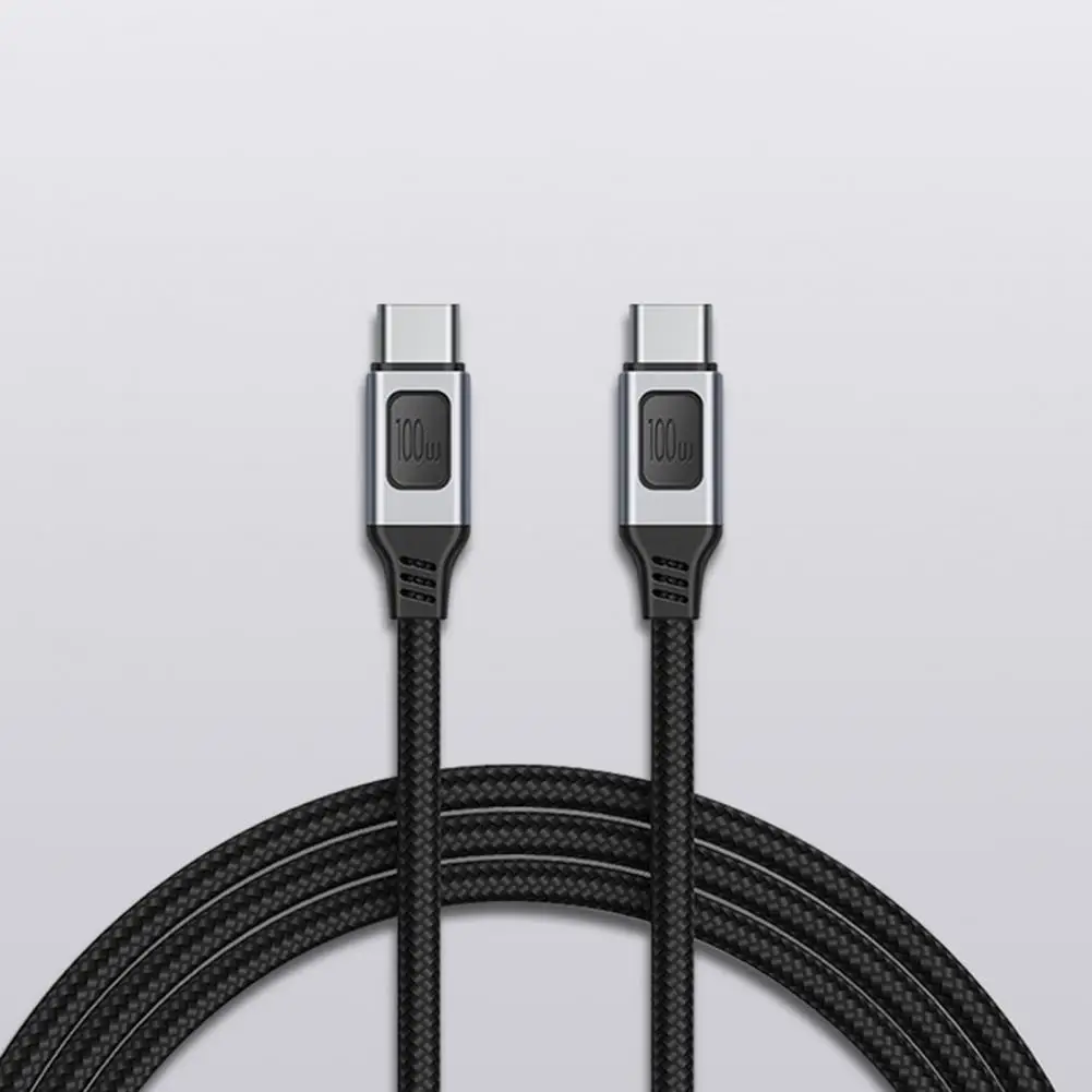 

Кабель USB C — C, 100 Вт, PD3.0, шнур для быстрой зарядки, 5 А, 20 В, быстрое зарядное устройство, нейлоновая оплетка, переключатель передачи данных, кабель для зарядного устройства для ноутбука типа C