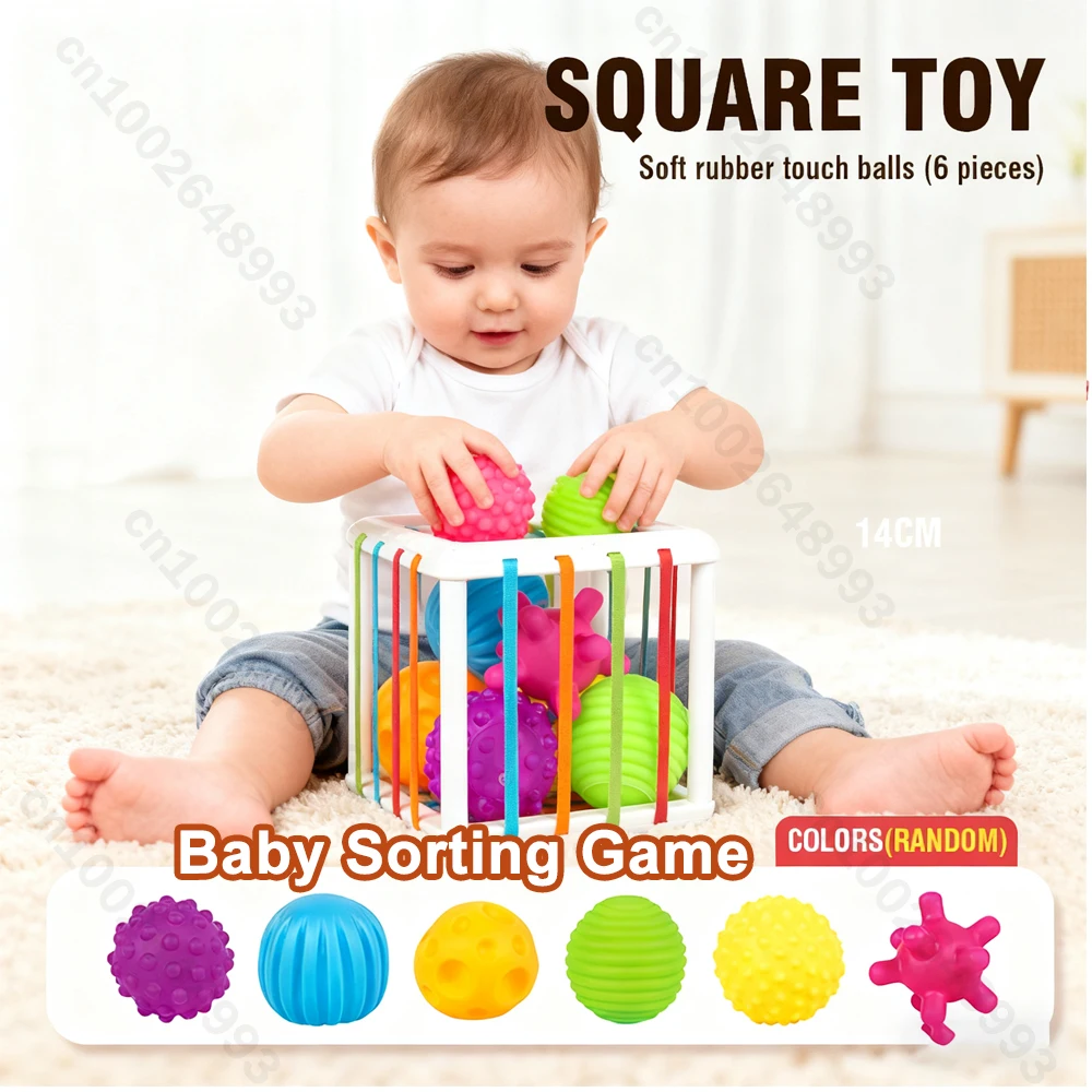 아기 장난감 쌓기 0-18개월 감각 발달 운동 교육용 장난감 다채로운 블록 정렬 게임 아기 장난감 크리스마스 선물