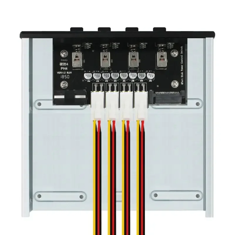 Multi-System Front Panel Expansion with 5.25 Optical Drive & 4 SATA Hard Drive Power Control Switches