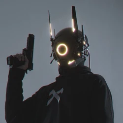 Cyberpunk Mask Ring Led Light Samurai Masks Halloween Party/Role Playing/Outdoor Shooting/ Props For Stage Performances