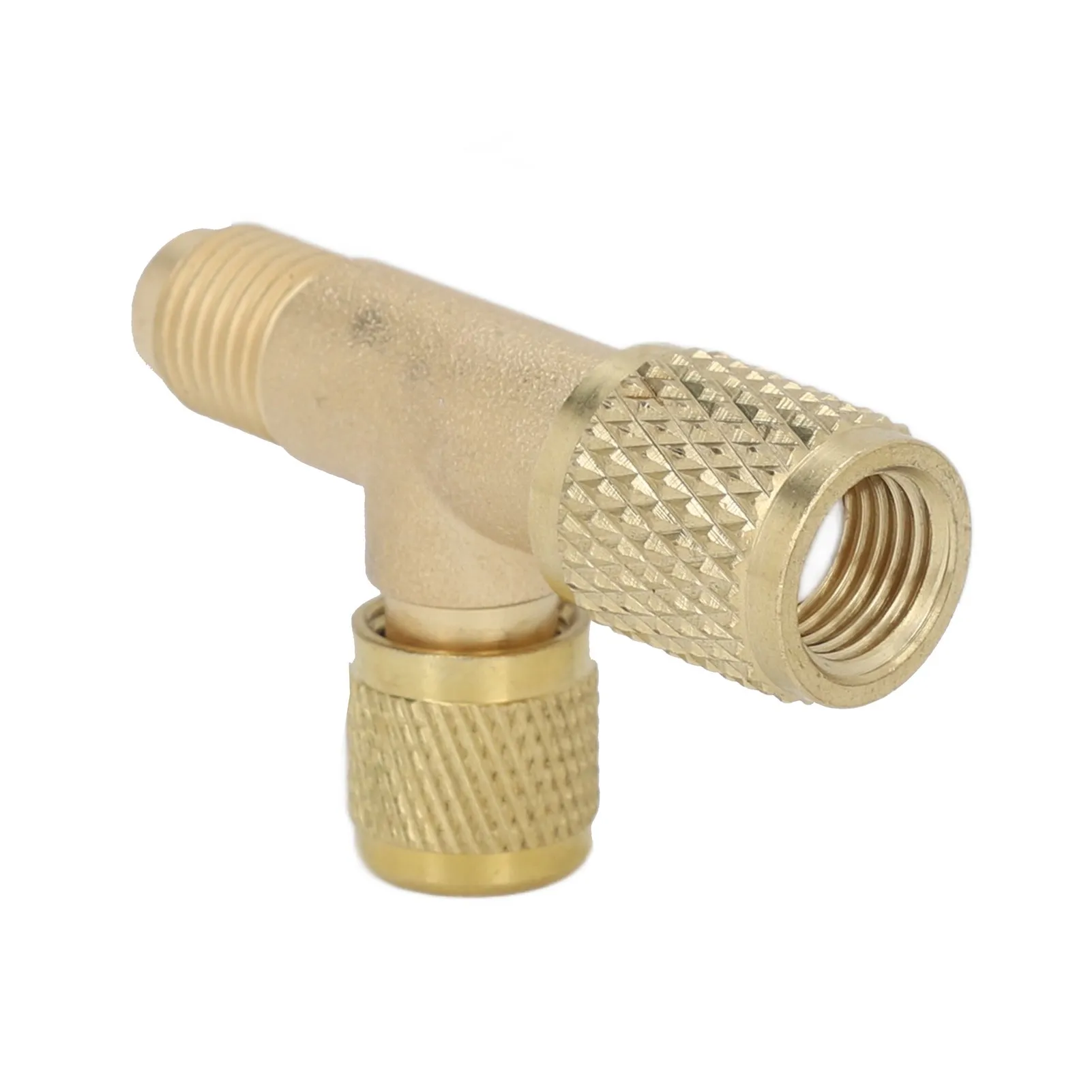Quick Coupler Access Tee 1/4SAE Interface Better Fluoride Effect Brass Tee Adapter Strong Sealing for
