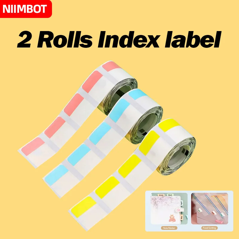 Imagem -03 - Niimbot-index Smart Printer Etiqueta Térmica Adesivos Etiqueta Colorida da Etiqueta Papel Impermeável para B21 B3s b1 B203 Etiqueta Auto-adesiva