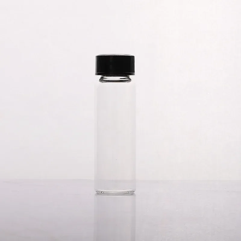 Przezroczyste szklane fiolki na próbki o pojemności od 2 ml do 60 ml, laboratoryjne butelki na odczynniki, małe przezroczyste fiolki na leki do eksperymentów chemicznych. — zdjęcie 3