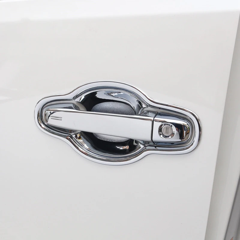 Car Upgrade 4 Pcs Real Carbon Fiber Door Handle Bowls Cover For Toyota Alphard 30 Series 2015-2022 Exterior Scratch Protector