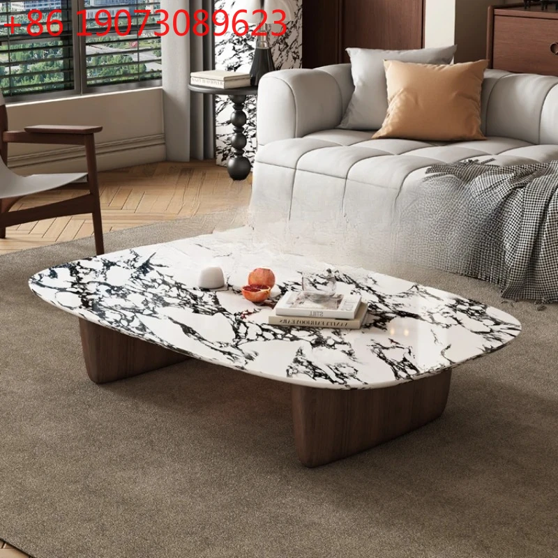 

Coffee Table Small Apartment Simple Modern Chinese Style Living Room Art Marble