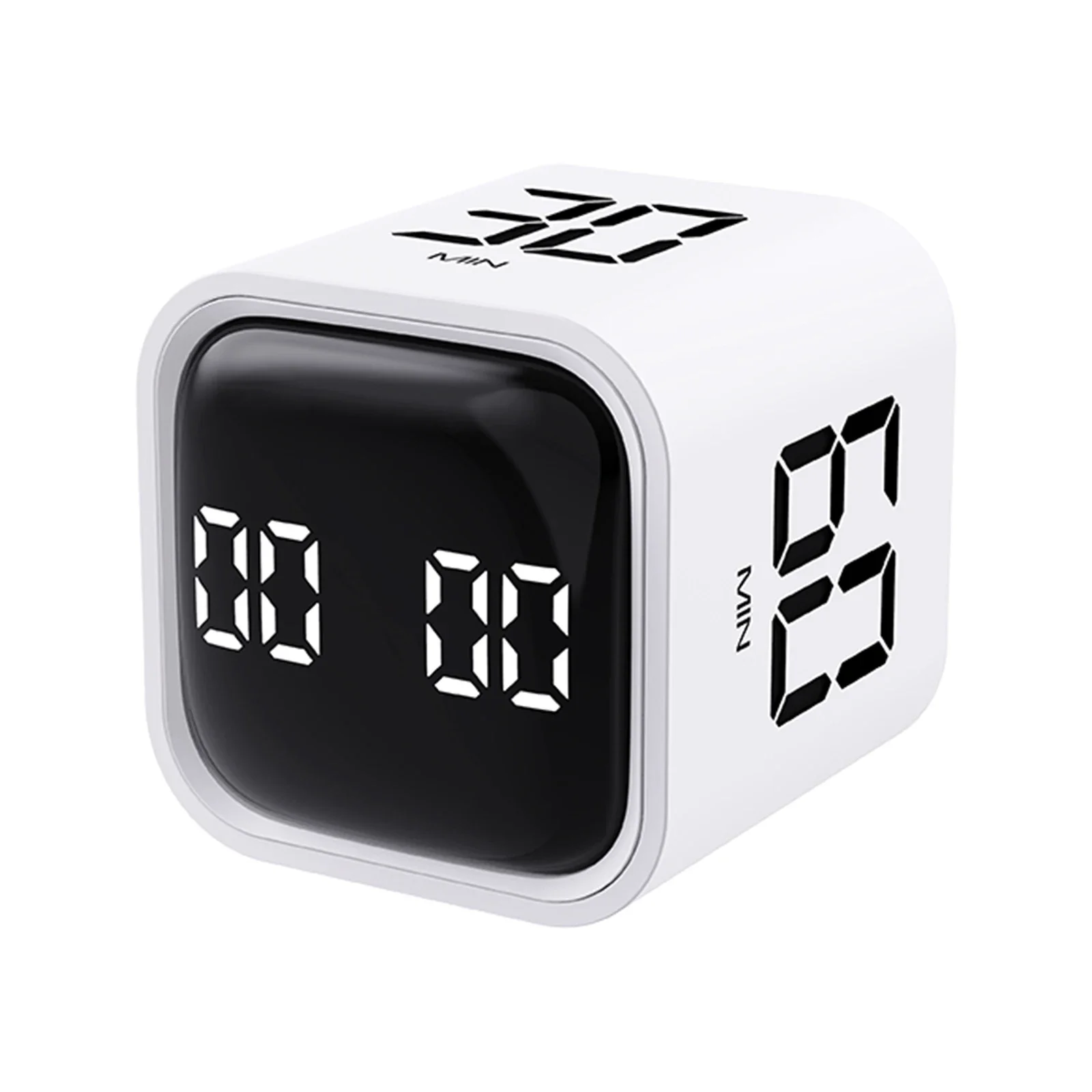 Productivity Cube Timer Gravity Sensor Flipping LED Display 4 Preset Time Dual Modes Countdown Cooking Study Mini Digital Timer