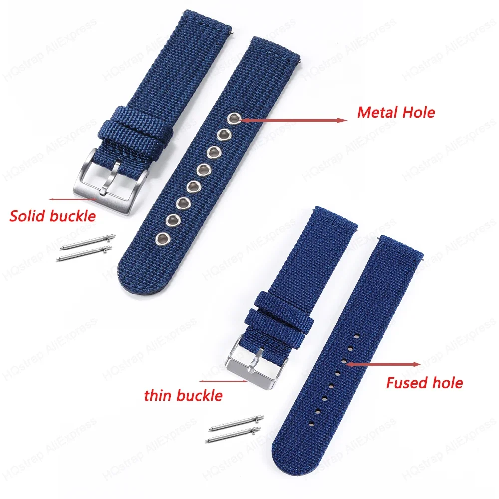 High Quality Nylon Watch Band  22mm 18mm 20mm for Samsung Galaxy Watch 4 5 for Military Strap Bracelet Quick Release Breathable