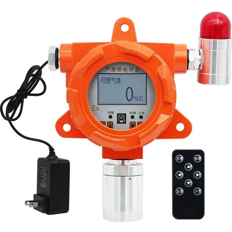 Industrial Gas Detector - Standalone Combustible Gas Alarm with Oxygen & Carbon Monoxide Monitoring for Safety Systems