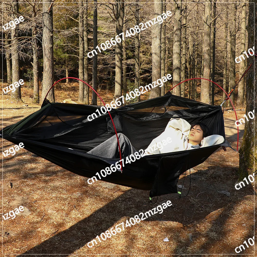 New push-pull anti-rollover with mosquito net hammock outdoor double camping swing indoor hanging chair courtyard