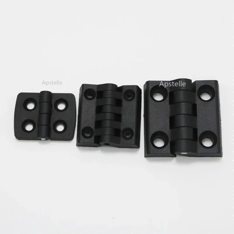 10pc Nylon Small Hinge Black Mini Plastic Door Bearing Distribution Box Cabinet Door Industrial Box PP Adjustable Damping Hinge