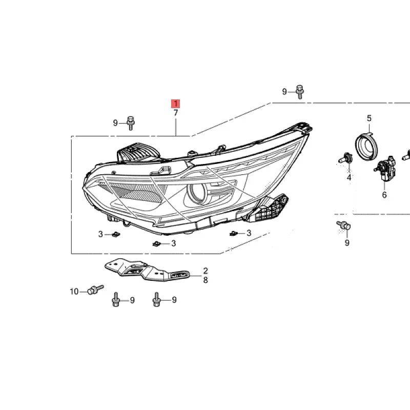 Suitable for 2022 Ho nd aL in gp ai Front headlight assembly Headlight assembly