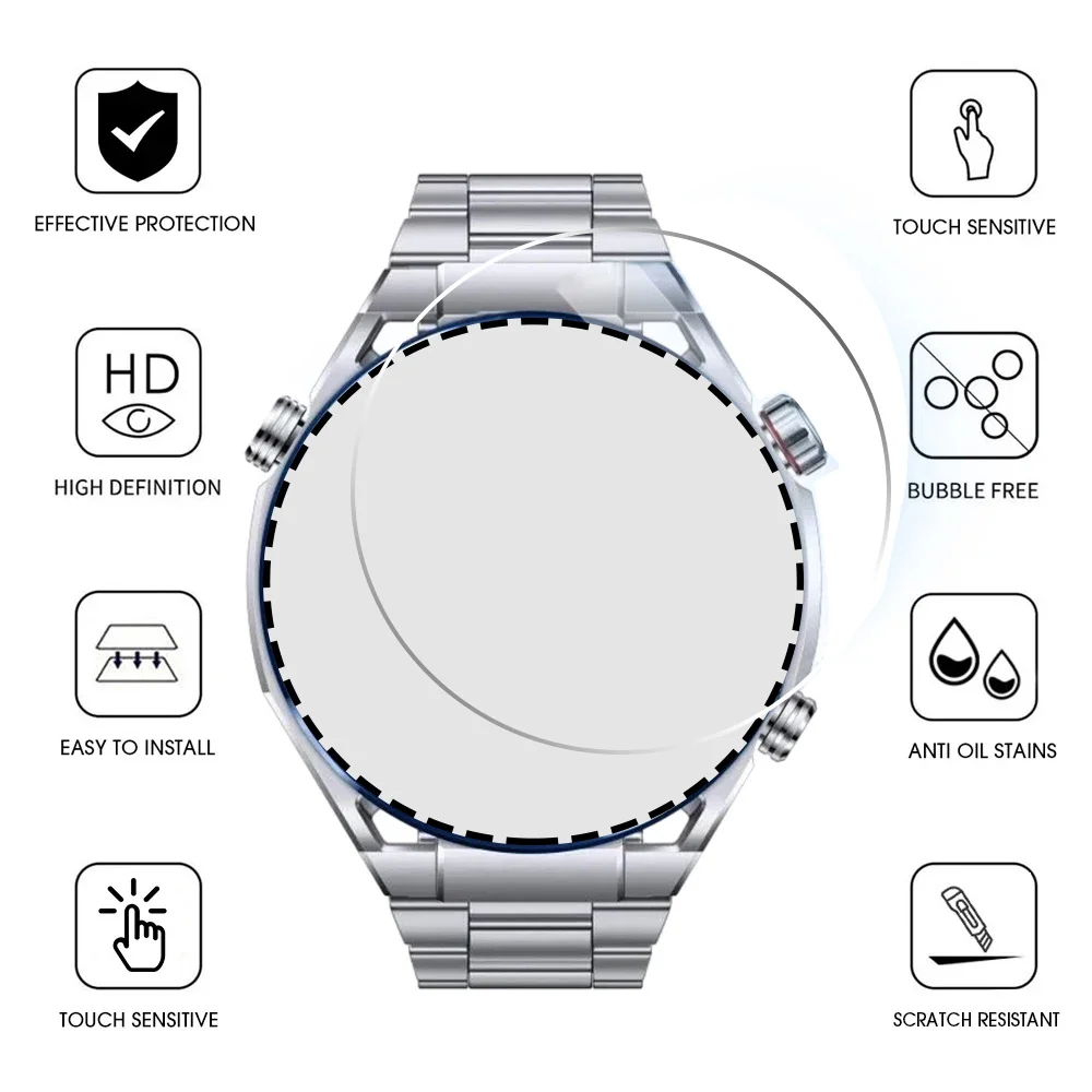 Huawei Watch用スクリーンプロテクター,強化ガラス,HD,傷防止,保護フィルム,アクセサリー,5個