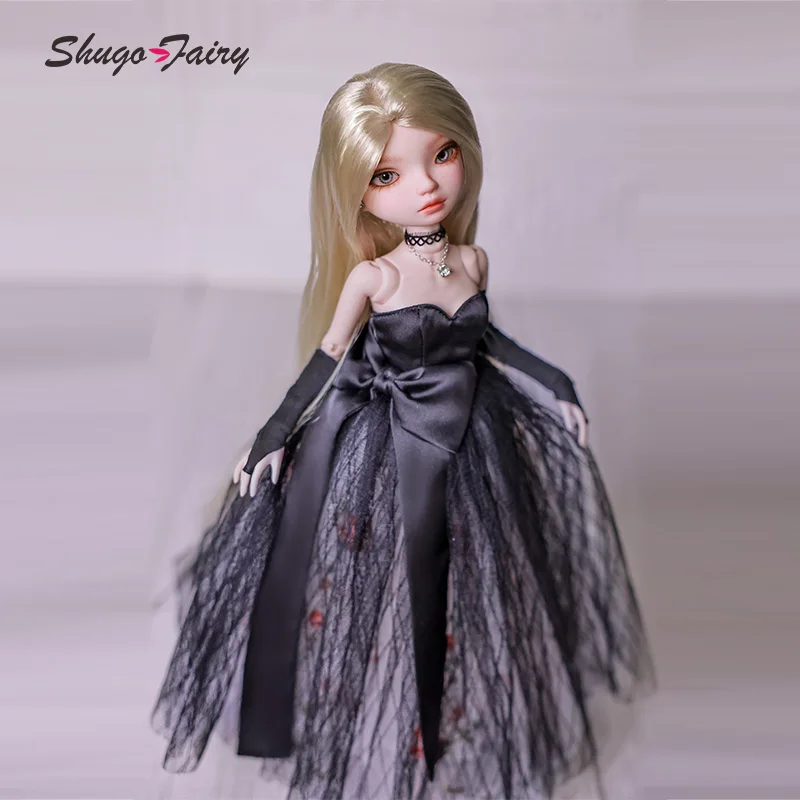 ShugaFairy Ava 1/6 Bjd Doll Heart Body with Elegant Black Evening Dress Style Princess Skirt Doll Ball Jointed Dolls Resin Gift