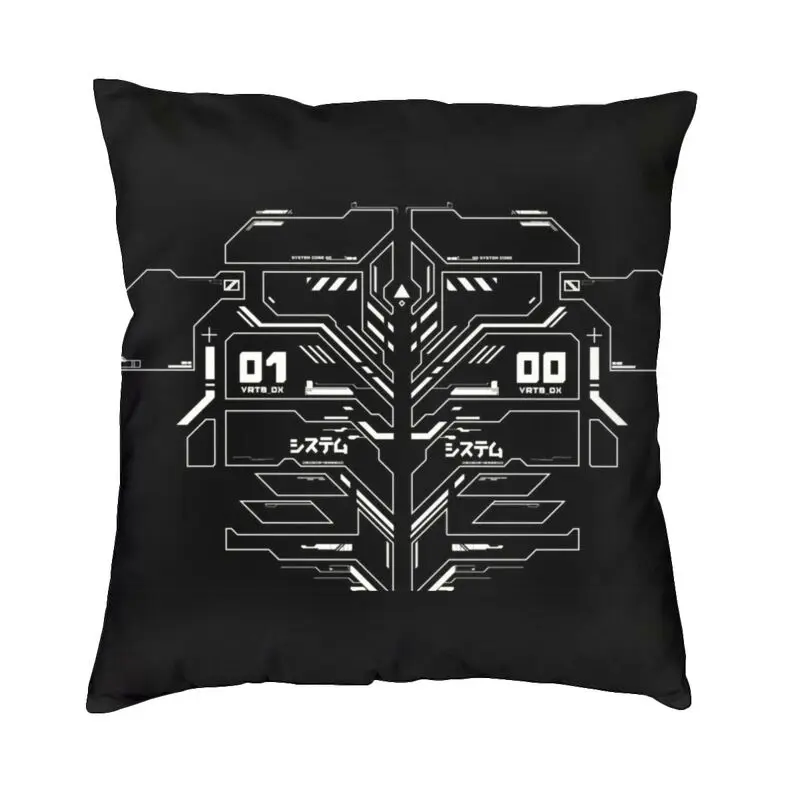 Soft Japanese Techwear Throw Pillow Cover Decoration Future Tech Street Wear Style Cushion Cover Pillowcase For Living Room