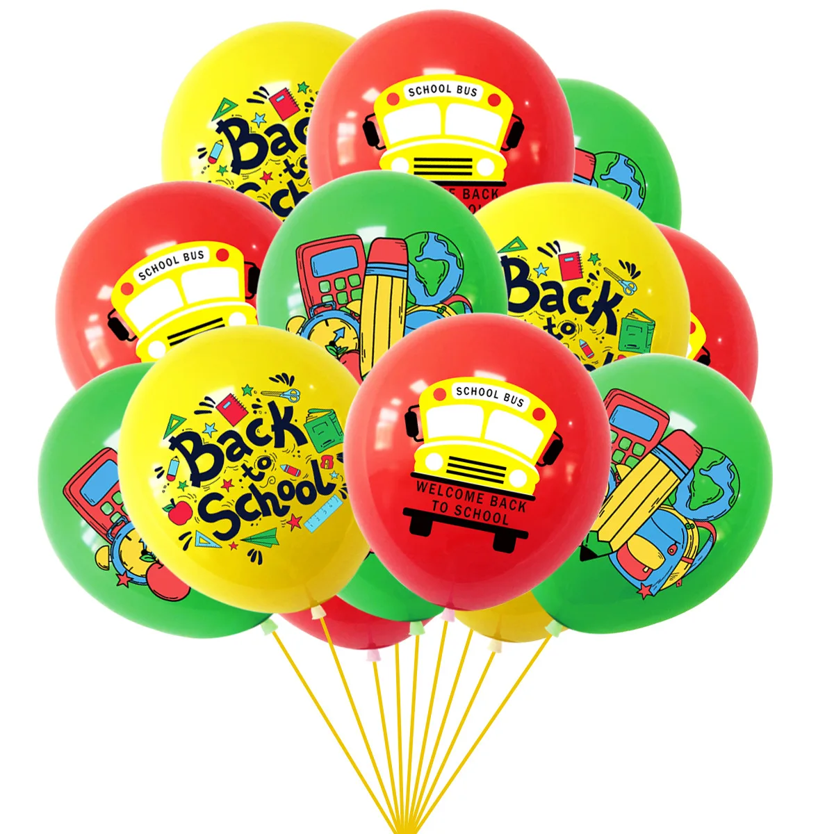 Back To School Balloon,Opening Season Welcome Back Balloon, Primary School Kindergarten Classroom School Bus Balloon