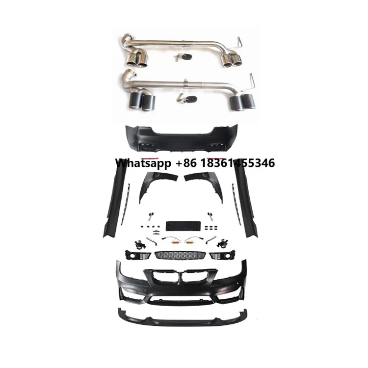 

For 2005 Damei Auto Parts E90 E92 E93 M3 M4 Style Body Kits Front And Rear Bumper Side Skirt Fenders Exhaust Pipe Body Kit