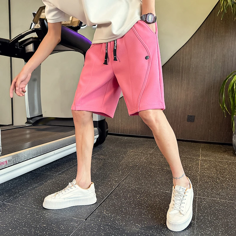 

Trendy Straight Leg ort Pants Loose Fit Five-Quarter Beach Men's Casual Cotton orts Youthful Summer Faion Basic Color