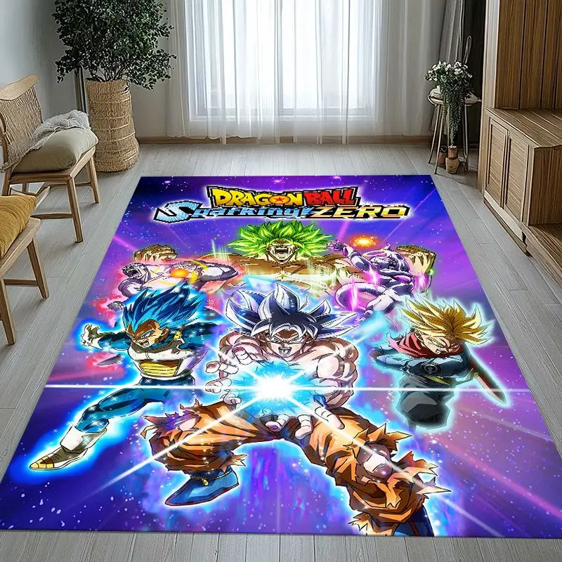 Goku D-Dragon Ball Anime Super Saiyan Non-Slip Large Area Rug for Living Room,Bedroom Playroom Carpet Mat for Sofa,Home Decor