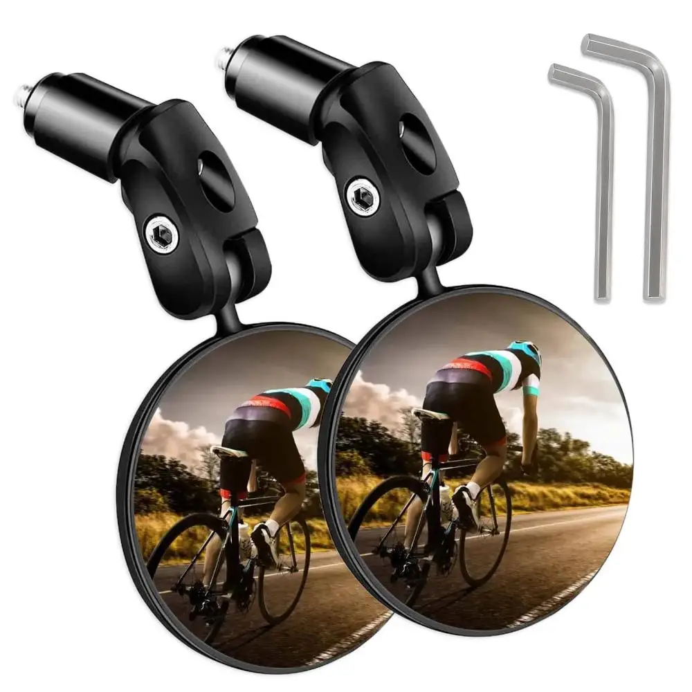 DOMEN Bicycle Wide-Angle Rearview Mirror Bike 360° Rotate Adjustable Mirror MTB Bike Handlebar Rear View Mirrors Bike Accessorie