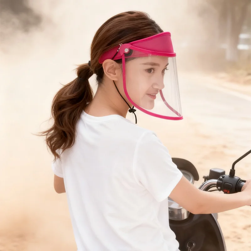 

Women's Summer Sun Hat Adjustable Breathable Waterproof Sun Hat Transparent Golf Hat Dustproof and Waterproof Beach Accessory