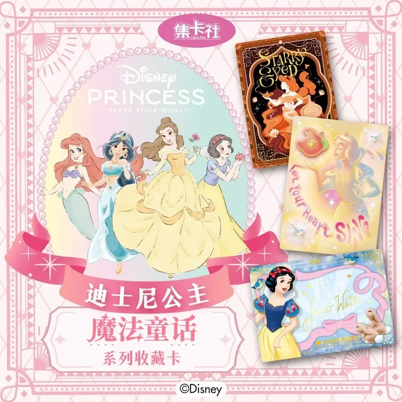 Card Fun New Disney Princess Card Magic Fairy Tale Series Cards Cinderella Snow White Cartoon Character Collection Card Toy Gift